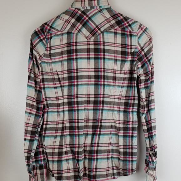 Lucky Brand Ivory Flannel Shirt - Picture 2 of 5